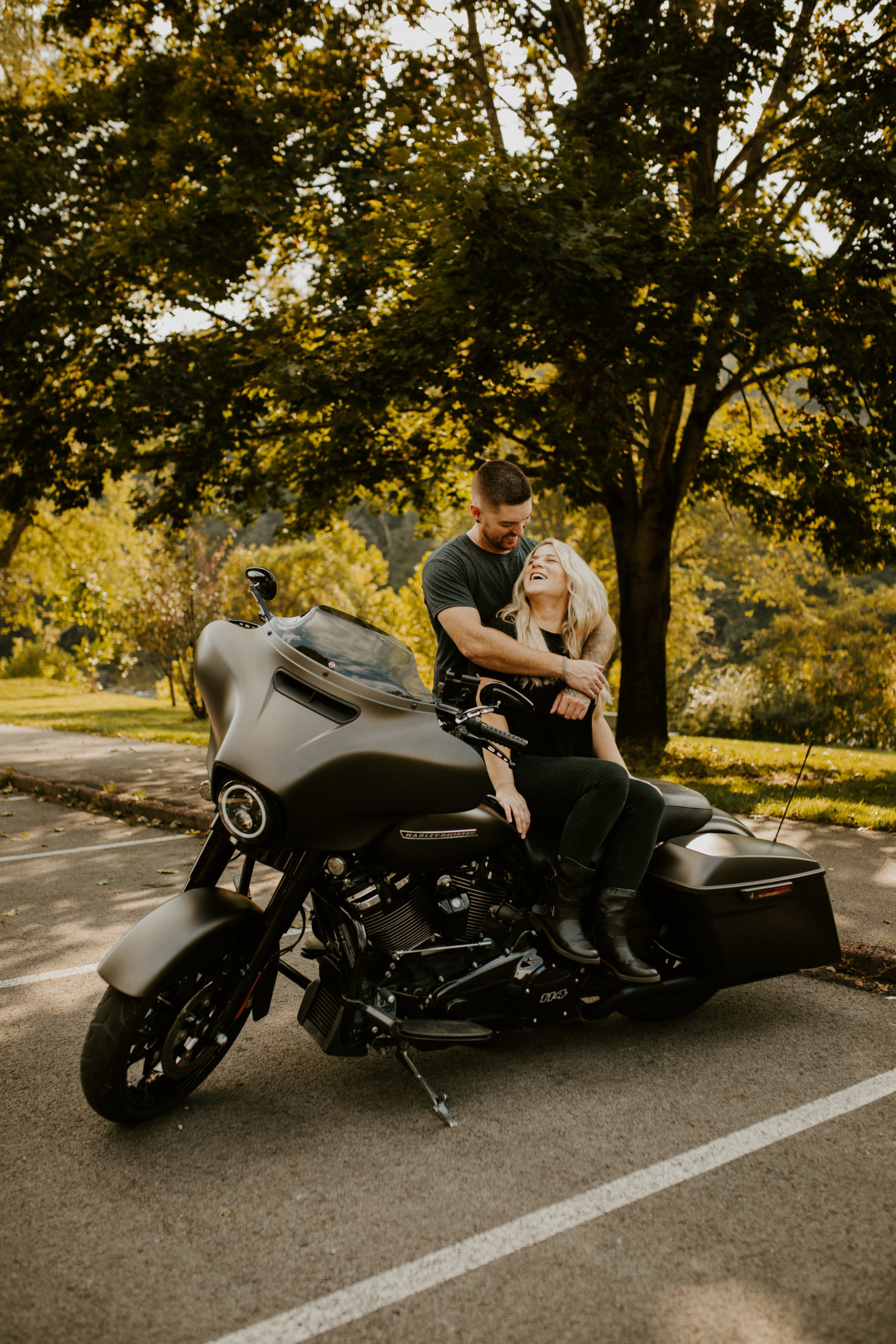 Motorcycle engagement session