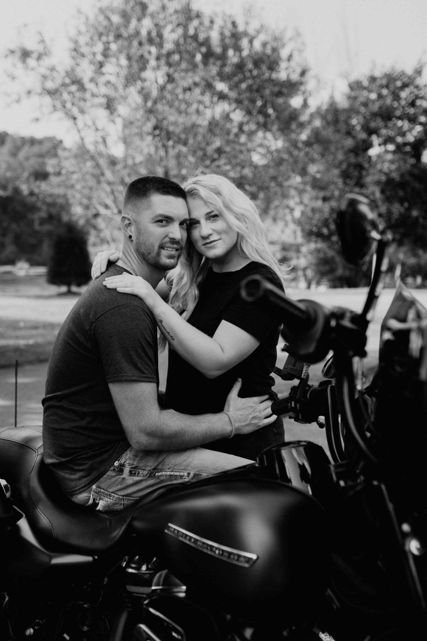 Motorcycle engagement session