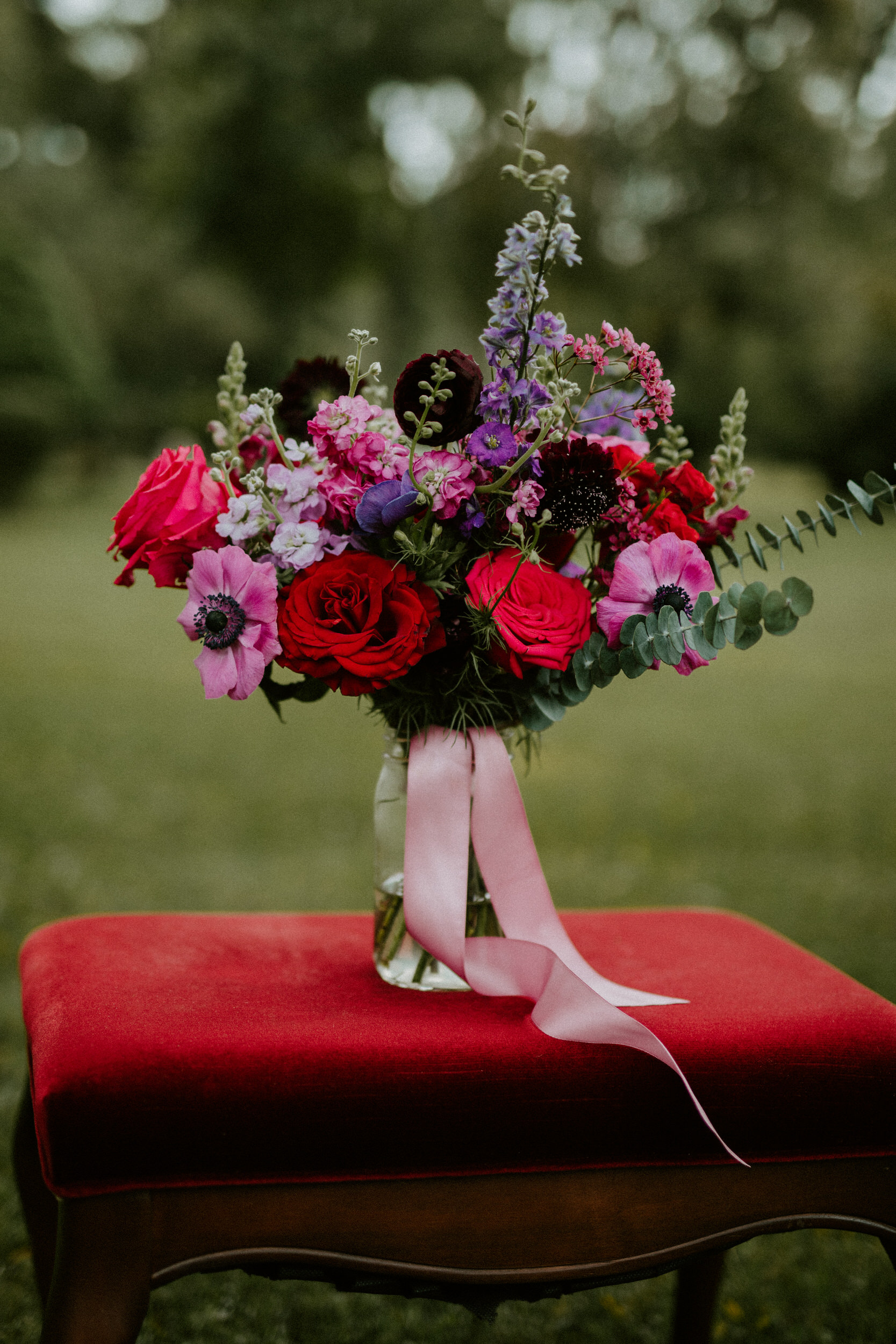 jewel toned wedding bouquet