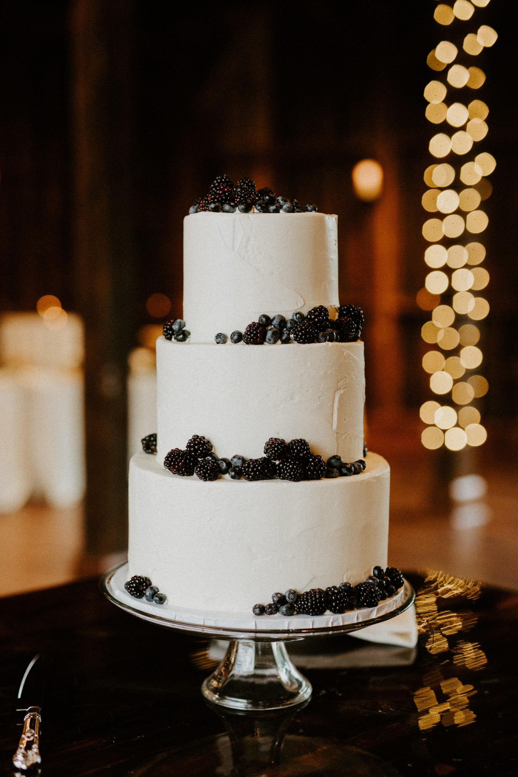 Berry wedding cake