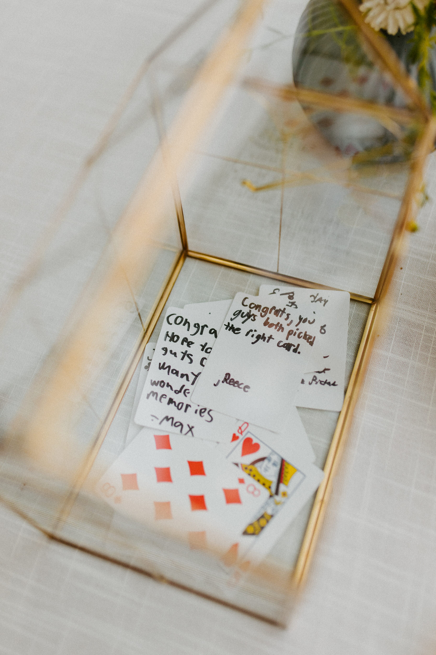 playing card wedding guest book